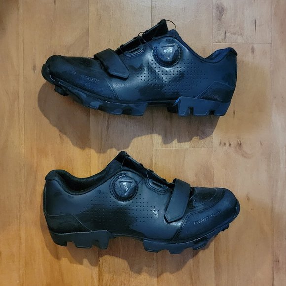 Black Bontrager Foray Mountain Bike Shoe with SPD Clips Size 40 Women's 8.5 - Picture 3 of 16